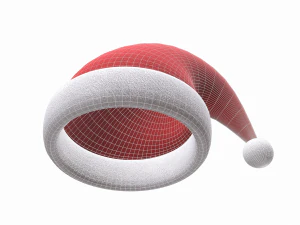 christmas santa claus hat 3D Model