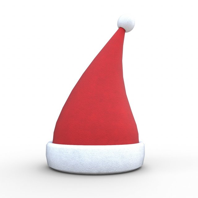 christmas santa claus hat 01 Model 3D .c4d .max .obj .3ds .fbx .stl .blend 