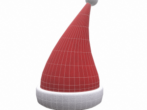 christmas santa claus hat 01 Model 3D