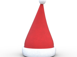 christmas santa claus hat 01 Model 3D