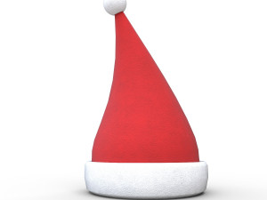 christmas santa claus hat 01 Model 3D