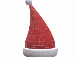 christmas santa claus hat 01 Model 3D