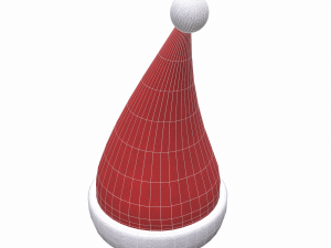 christmas santa claus hat 01 Model 3D