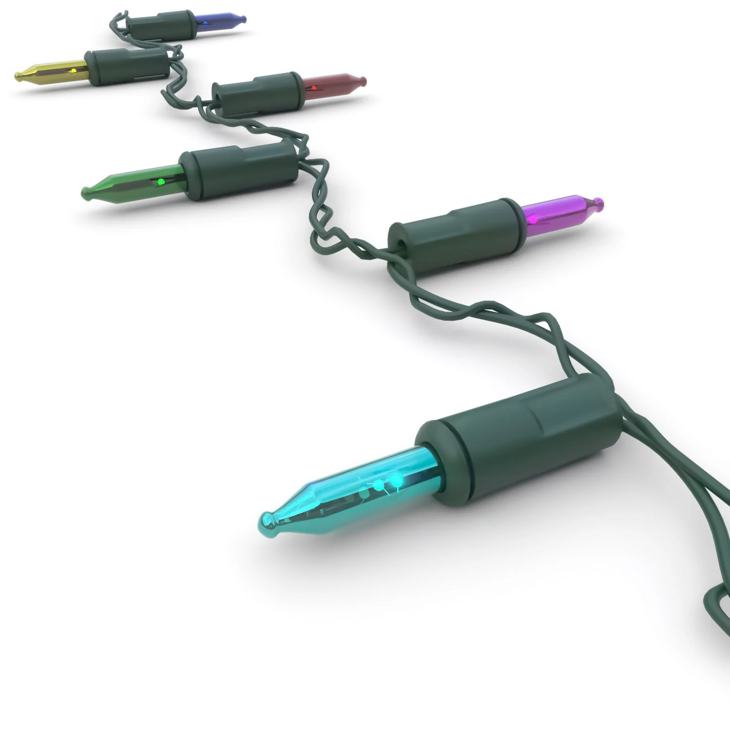 christmas lights 02 3D Model .c4d .max .obj .3ds .fbx .stl .blend