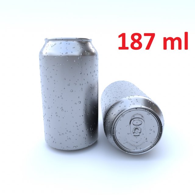 beverage can 187 ml 3D 模型 .c4d .max .obj .3ds .fbx .stl .blend 