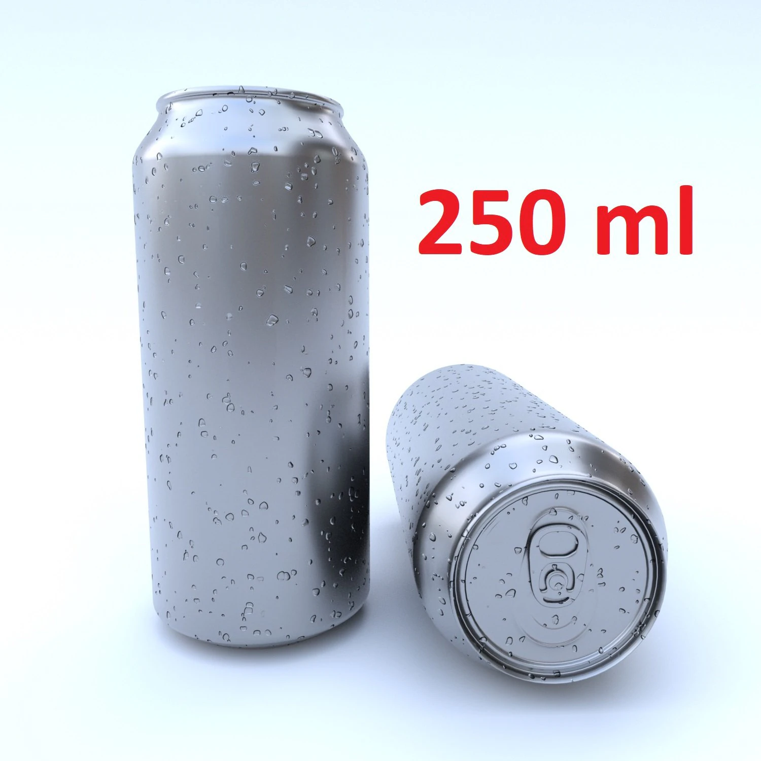 beverage can 250 ml 3D Model .c4d .max .obj .3ds .fbx .stl .blend 