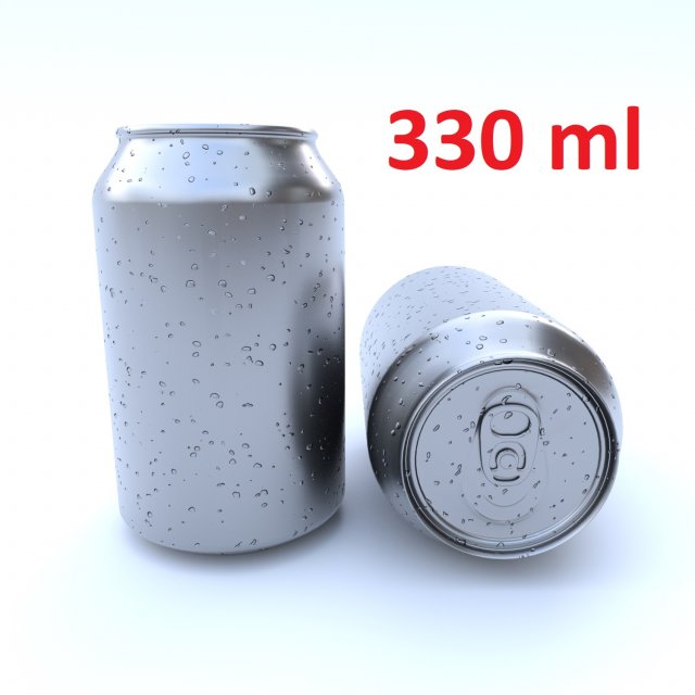 beverage can 330 ml 3D Model .c4d .max .obj .3ds .fbx .stl .blend 