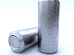 beverage can 355 long ml 3D Model
