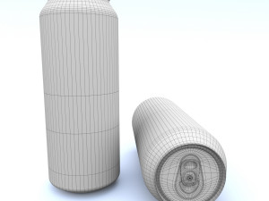 beverage can 355 long ml 3D Model