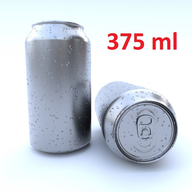 beverage can 375 ml 3D Model .c4d .max .obj .3ds .fbx .stl .blend 