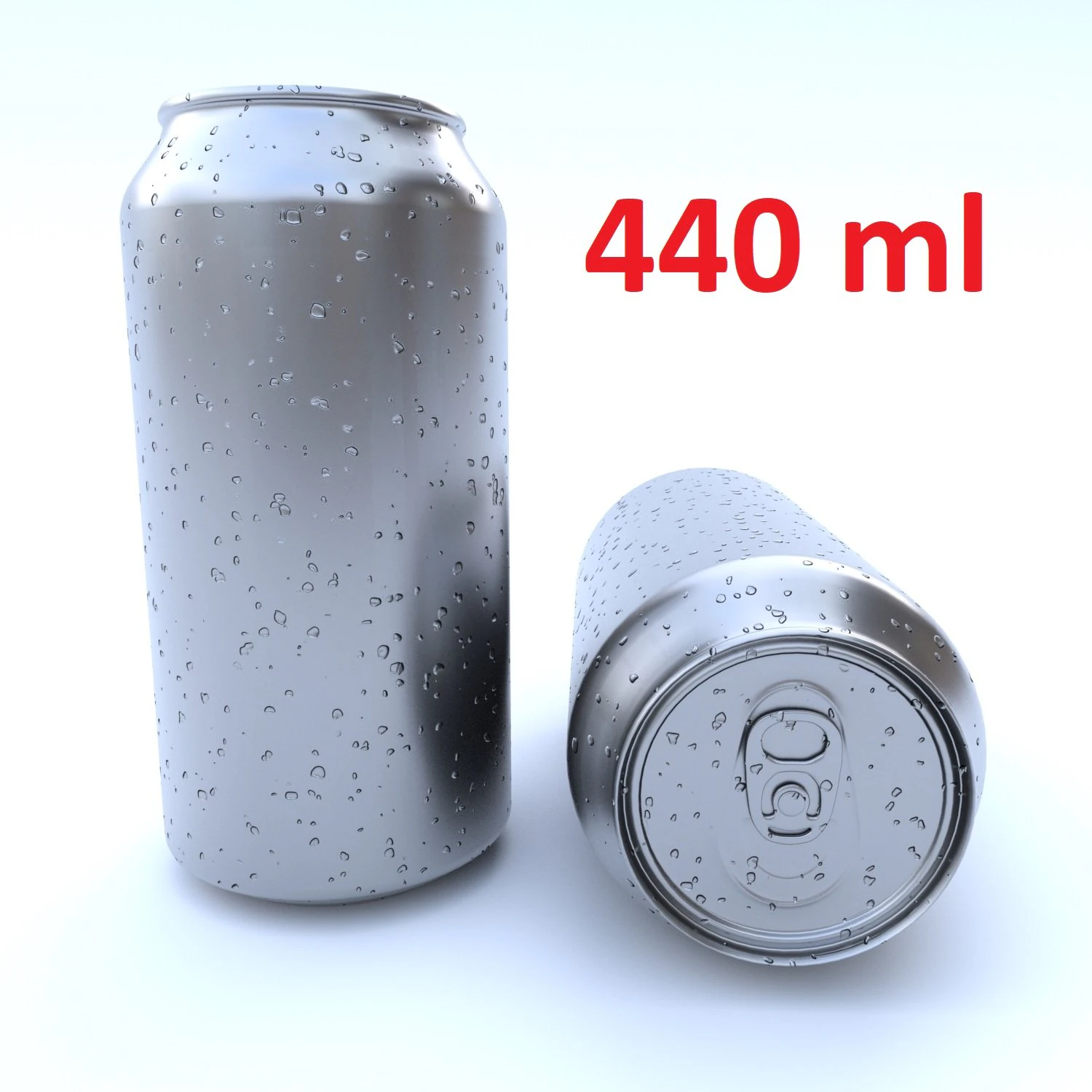 beverage can 440 ml 3D Model .c4d .max .obj .3ds .fbx .stl .blend 