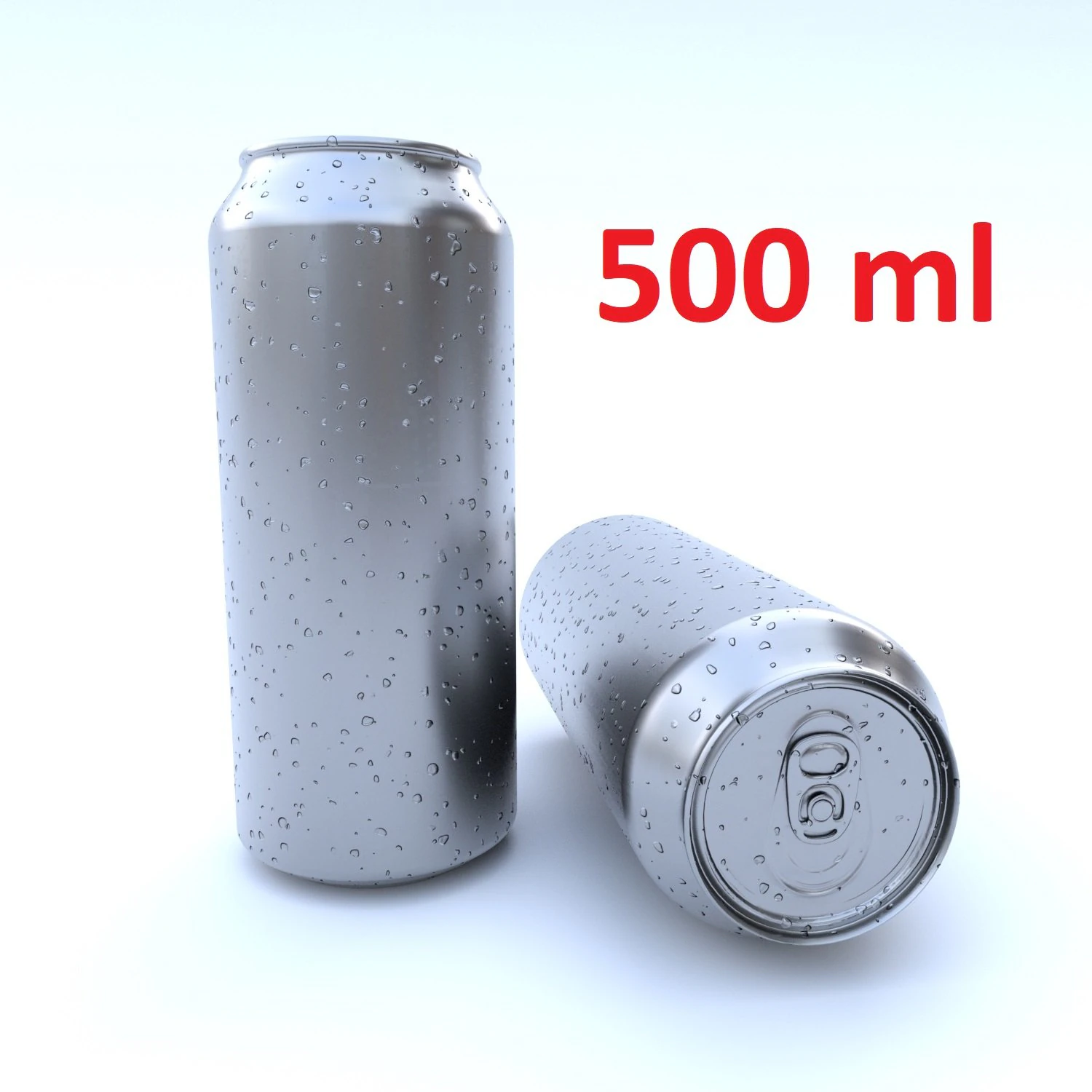 beverage can 500 ml 3D Model .c4d .max .obj .3ds .fbx .stl .blend 