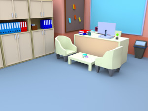 office cartoon 02 Modelo 3D