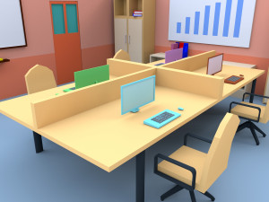 office cartoon 02 Modelo 3D