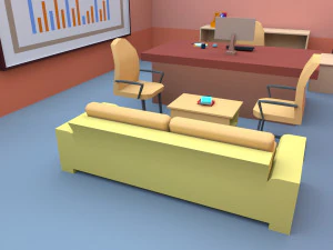 office cartoon 02 3D Model
