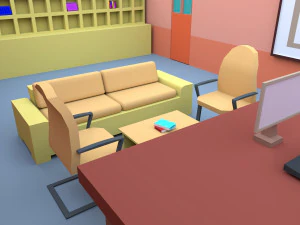 office cartoon 02 3D Model