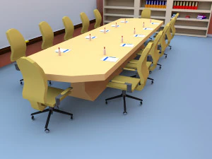 office cartoon 02 3D Model