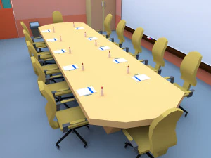 office cartoon 02 3D Model