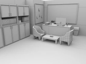 office cartoon 02 3D Model