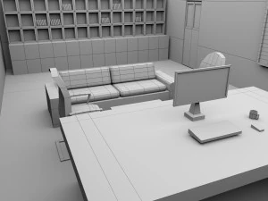 office cartoon 02 3D Model