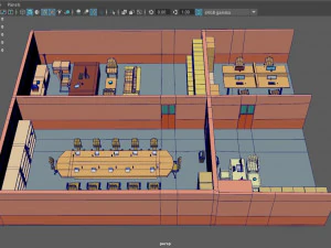 office cartoon 02 3D Model