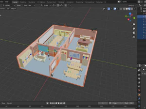 office cartoon 02 3D Model