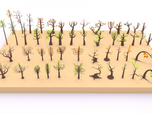 trees pack - 02 3D Model