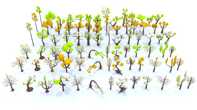 trees pack - 03 Model 3D .c4d .max .obj .3ds .fbx .stl .blend 