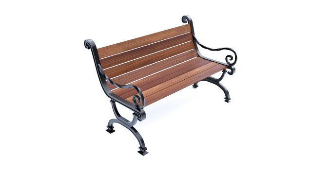 bench Model 3D .c4d .max .obj .3ds .fbx .stl .blend 