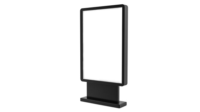 Advertising stand display Billboard 02 3D Model .c4d .max .obj .3ds .fbx .stl .blend 