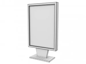 Advertising stand display Billboard 04 3D Model