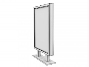 Advertising stand display Billboard 07 3D Модель