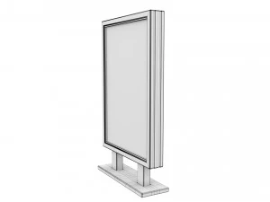 Advertising stand display Billboard 07 3D Model