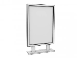 Advertising stand display Billboard 07 3D Model