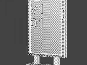 Advertising stand display Billboard 07 3D Model