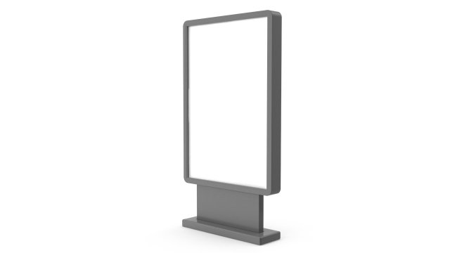 Advertising stand display Billboard 21 3D Модель .c4d .max .obj .3ds .fbx .stl .blend 