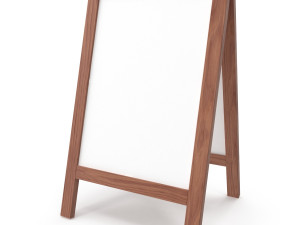 Whiteboard street display mockup 01 3D-Modell