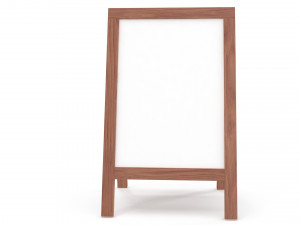 Whiteboard street display mockup 01 3D-Modell