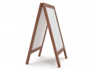 Whiteboard street display mockup 01 3D-Modell