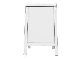 Whiteboard street display mockup 01 3D-Modell