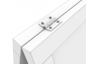 Whiteboard street display mockup 01 3D-Modell