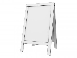 Whiteboard street display mockup 01 3D-Modell