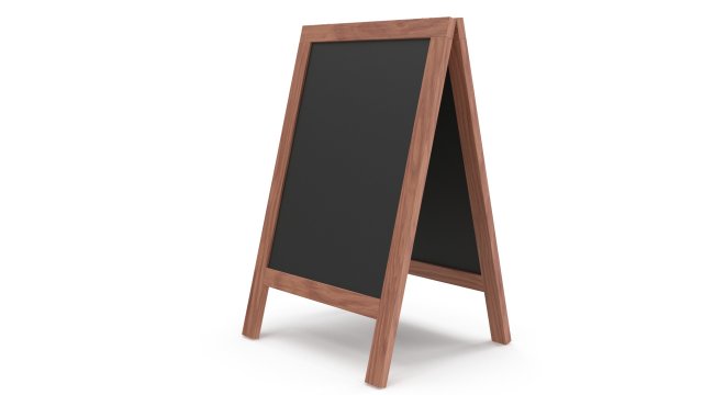 Chalkboard street display mockup 02 3D-Modell .c4d .max .obj .3ds .fbx .stl .blend 