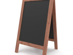 Chalkboard street display mockup 02 3D Model