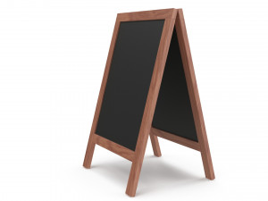 Chalkboard street display mockup 02 3D-Modell