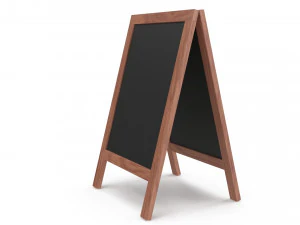 Chalkboard street display mockup 02 3D Model