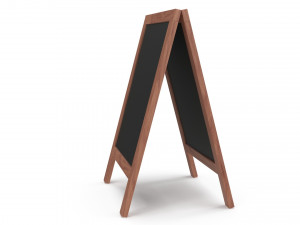 Chalkboard street display mockup 02 3D-Modell