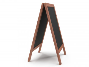 Chalkboard street display mockup 02 3D-Modell