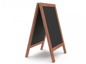 Chalkboard street display mockup 02 3D Model