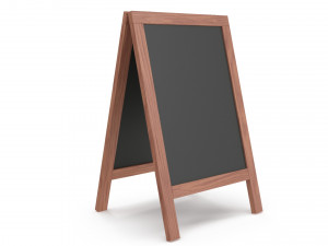 Chalkboard street display mockup 02 3D-Modell